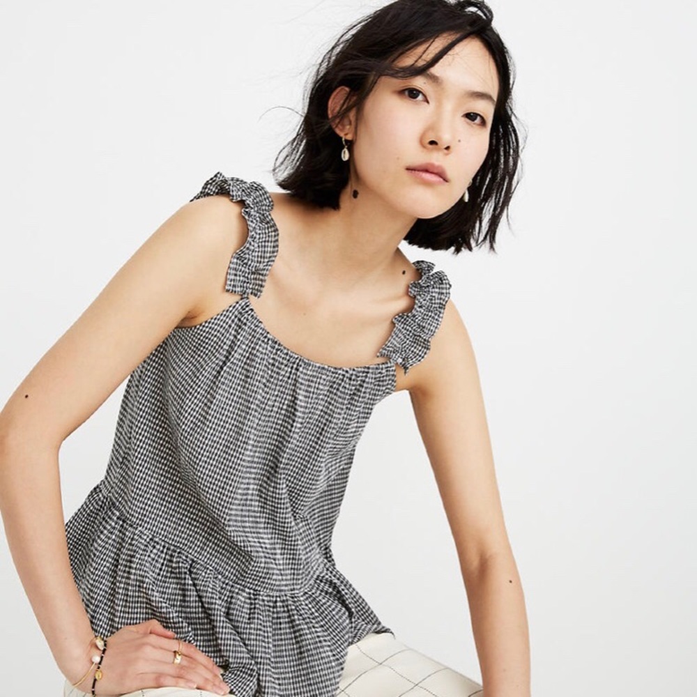 Madewell Gingham Tank Top